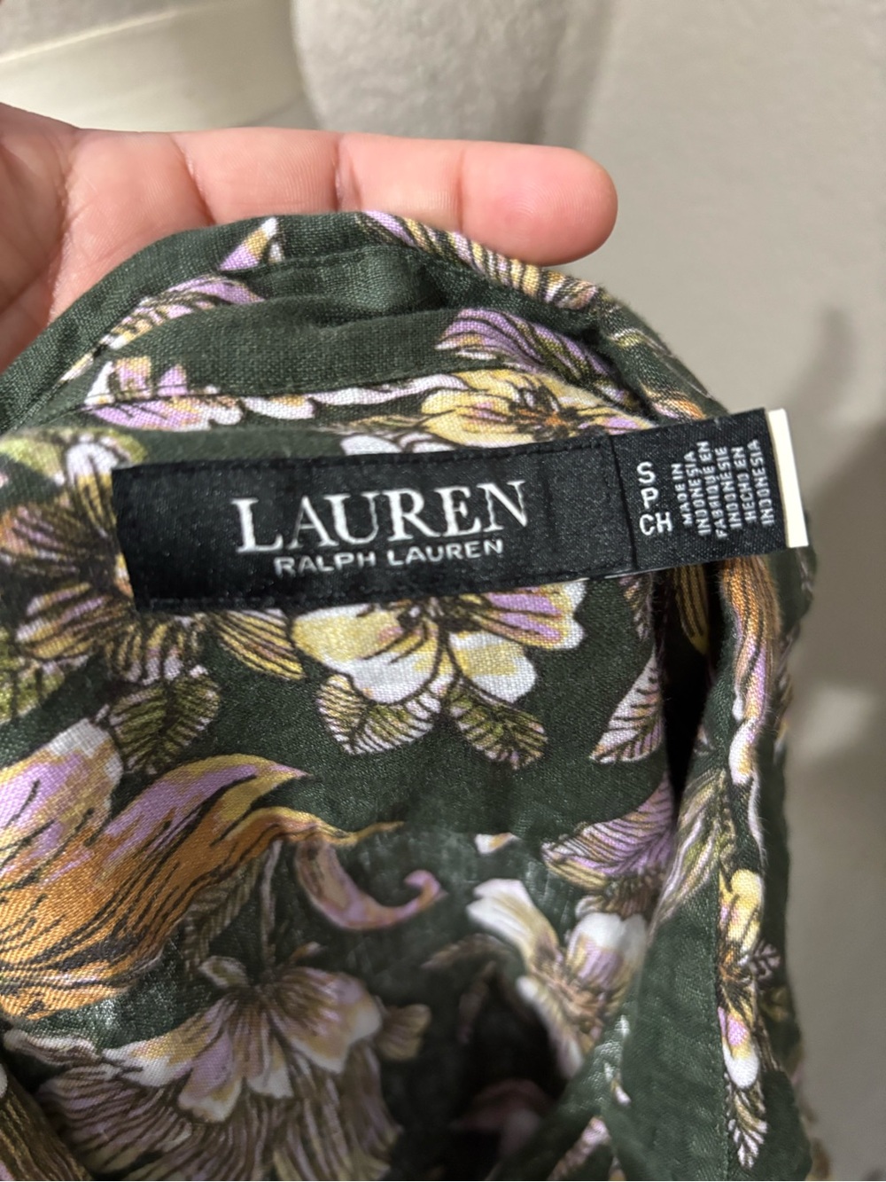 ▪️Ralph Lauren Relaxed Fit Floral Linen Shirt Sz S - Picture 11 of 12